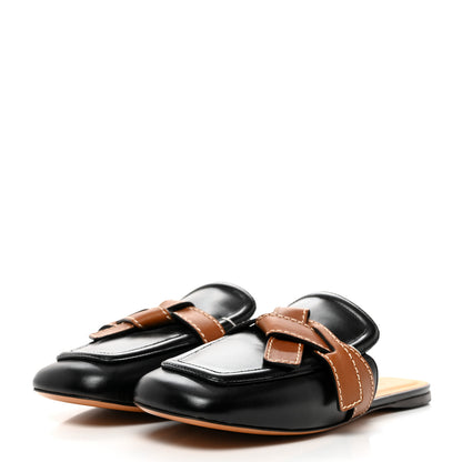 Loewe Calfskin Gate Mule Sandals 38 38 Black Tan 3 of 8