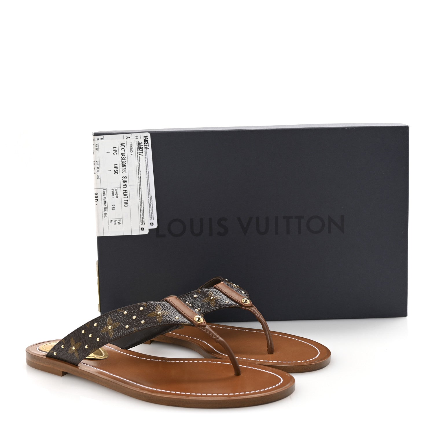 Louis Vuitton Monogram Sunny Flat Thong Sandals 38 Brown 20 of 20