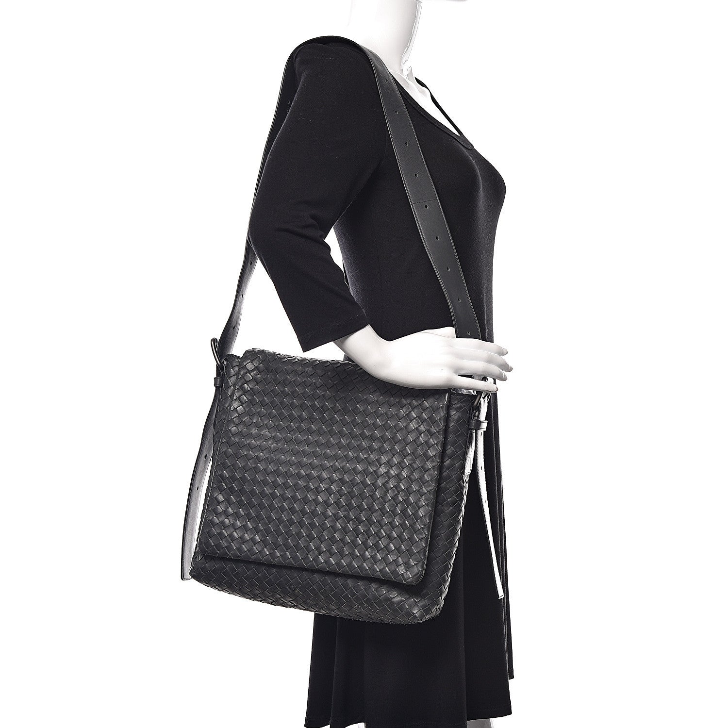 Bottega Veneta Nappa Intrecciato Messenger Bag Ferro Gray 2 of 13