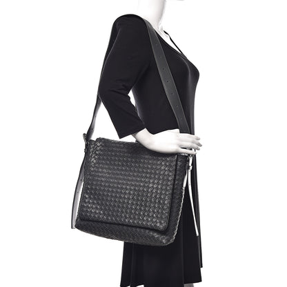 Bottega Veneta Nappa Intrecciato Messenger Bag Ferro Gray 2 of 13