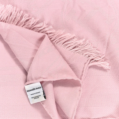 Hermes Cashmere Silk New Libris Stole Rose Petale 3 of 4