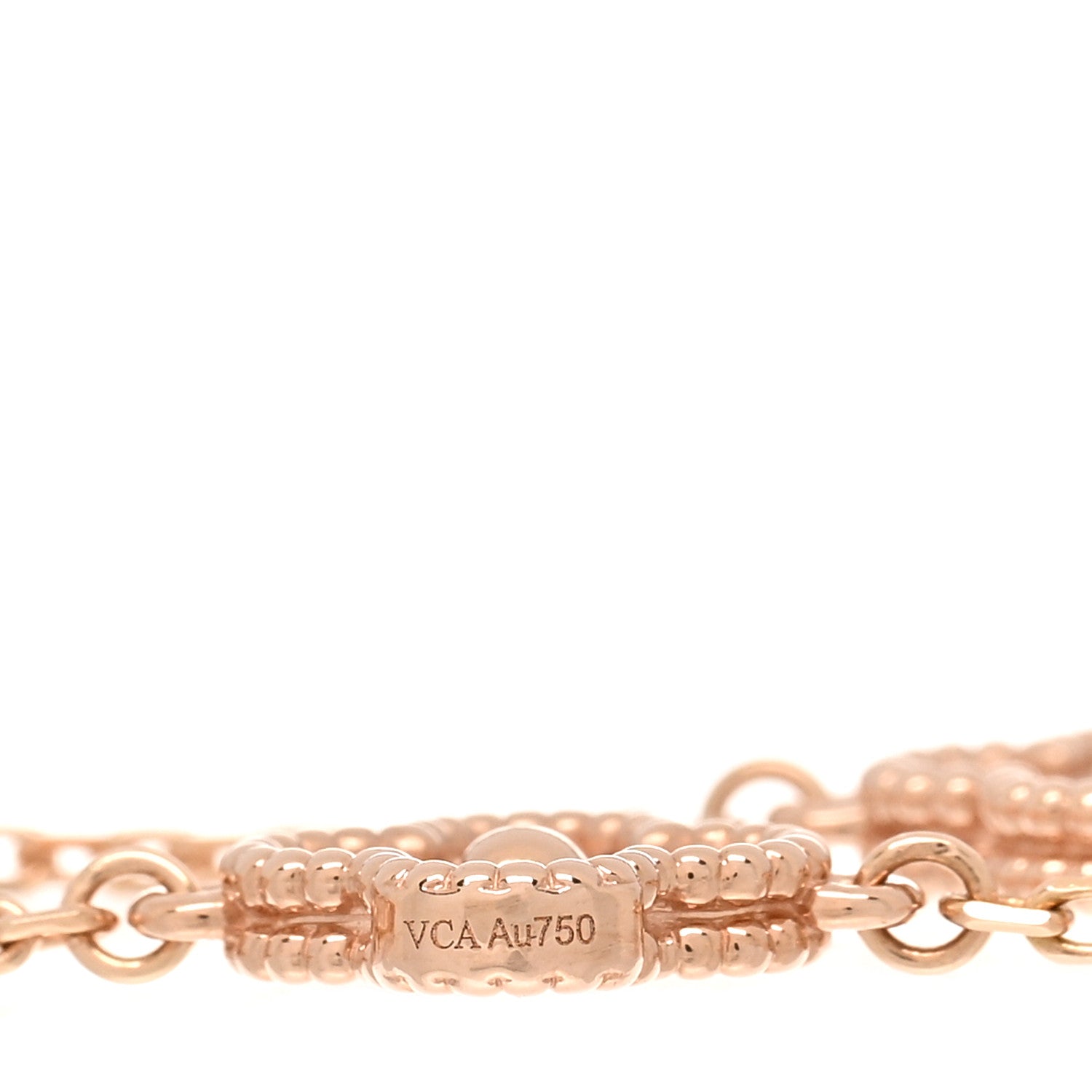 Van Cleef & Arpels 18K Rose Gold 6 Motifs Sweet Alhambra Bracelet 3 of 4
