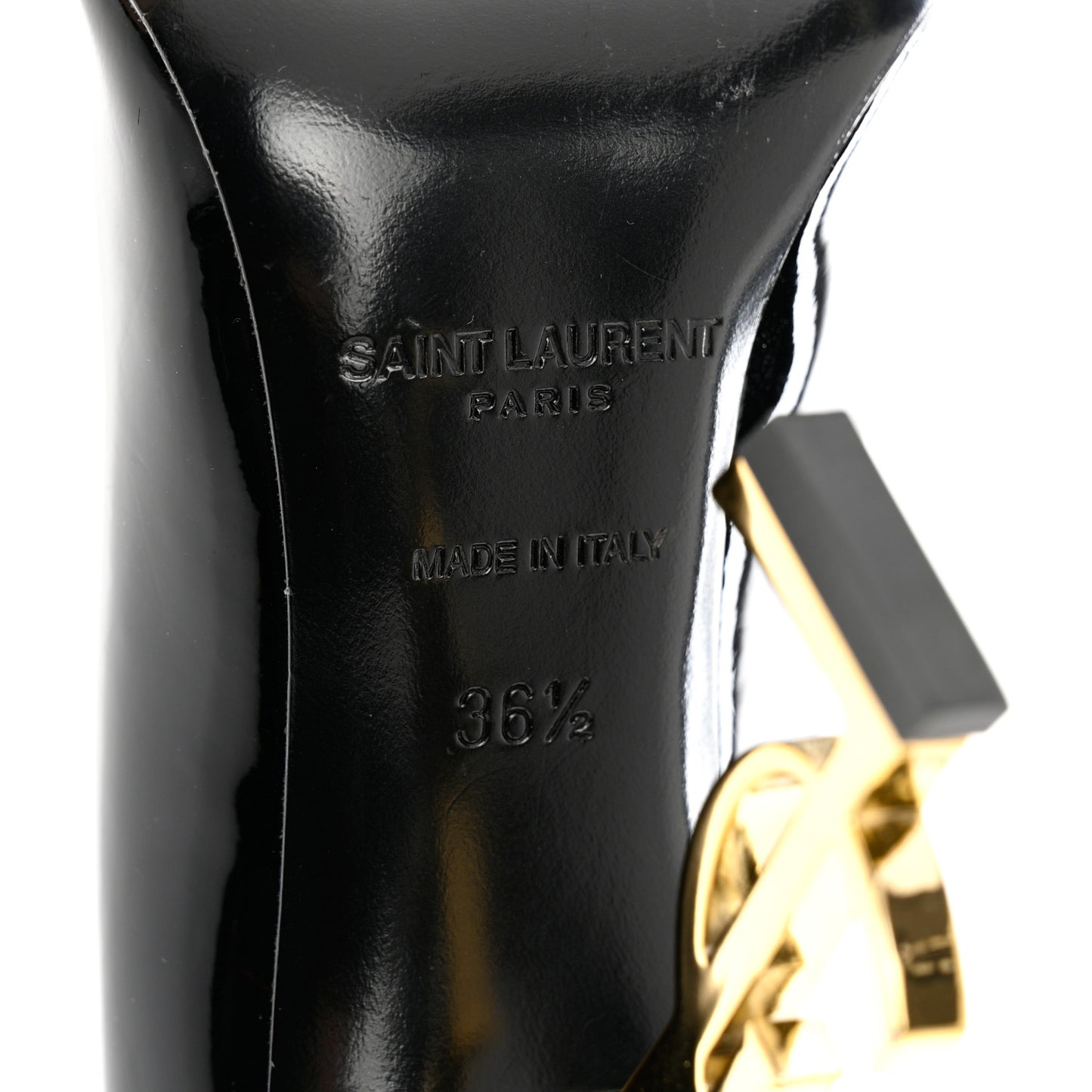 Patent Opyum 110 Pumps 36.5 Black Gold