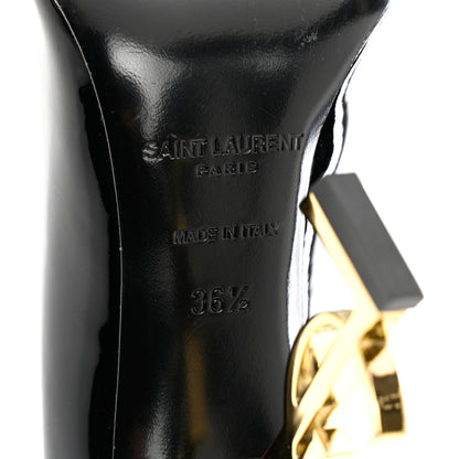 Saint Laurent Patent Opyum 110 Pumps 36.5 Black Gold 8 of 9