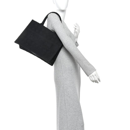 Christian Dior Canvas Embroidered Cannage Medium Book Tote Black Multicolor 2 of 12