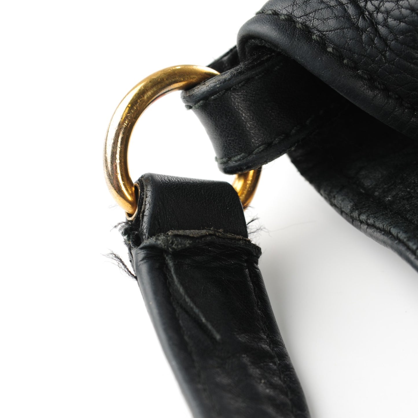 Calfskin Zip Hobo Black