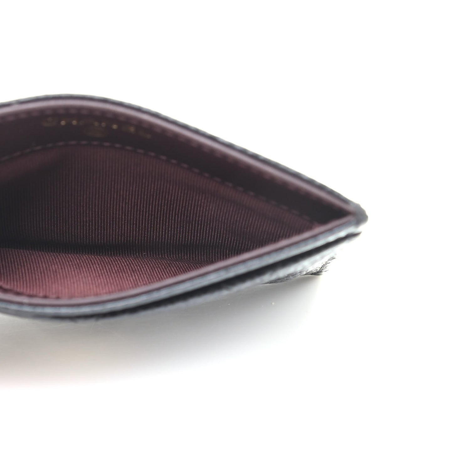 Caviar Quilted Card Holder Black