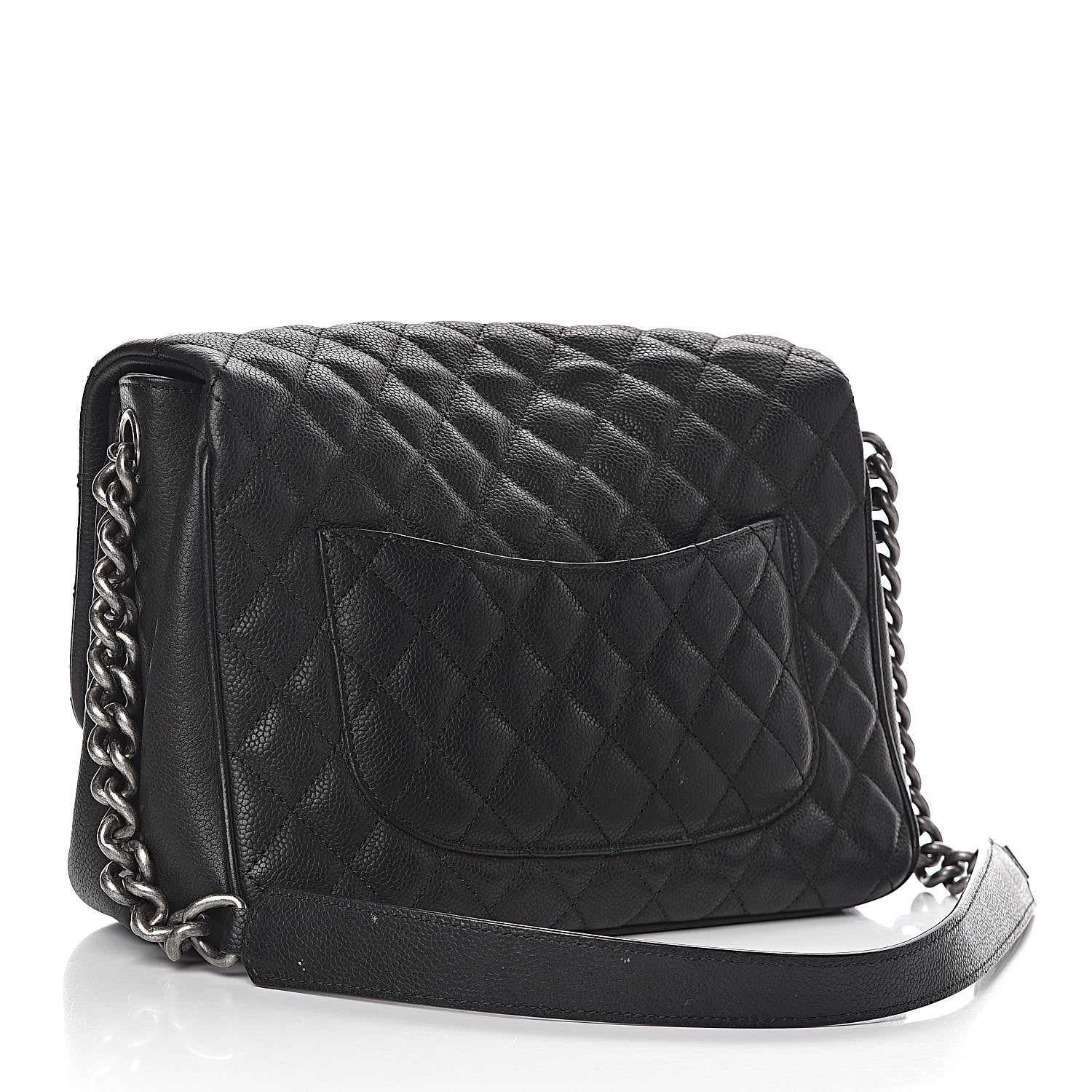 Chanel Caviar Quilted Medium Rock In Rome Single Flap Black 3 of 14