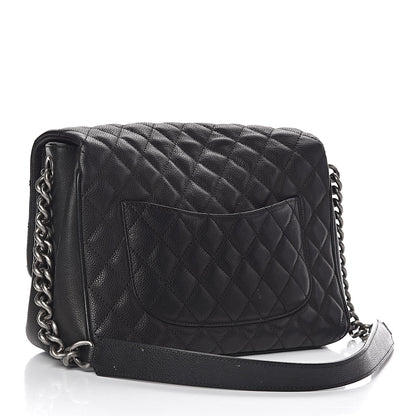 Chanel Caviar Quilted Medium Rock In Rome Single Flap Black 3 of 14