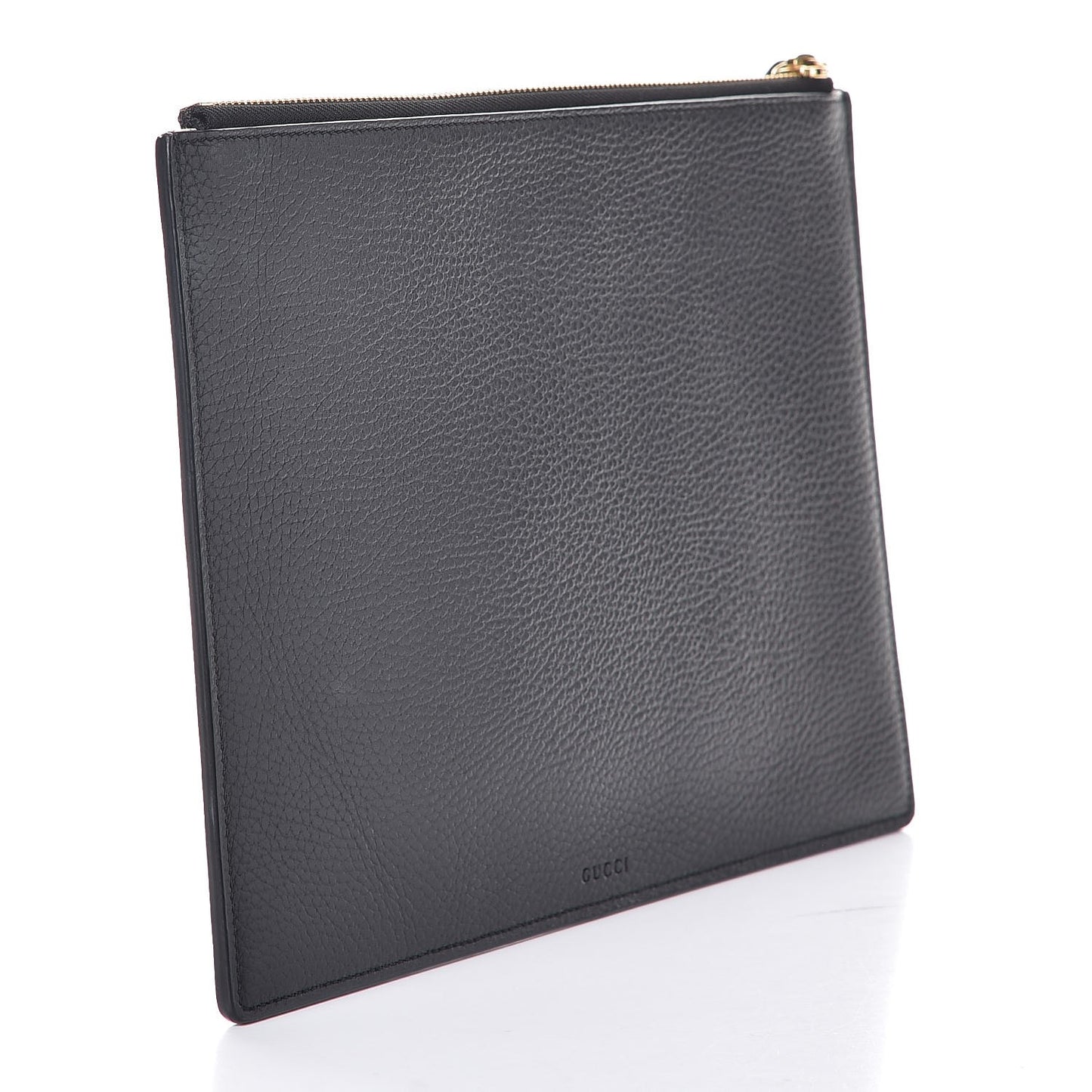 Pebbled Calfskin Kingsnake Print Clutch Black