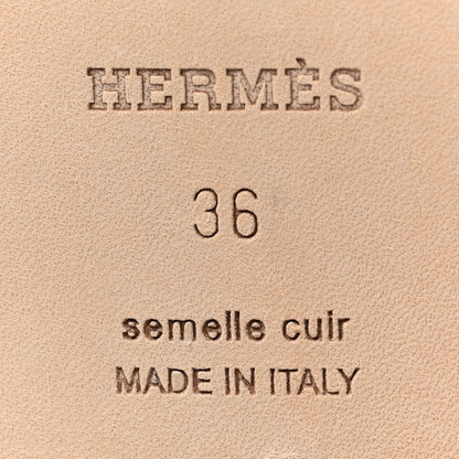 Hermes Calfskin Oran Sandals 36 Vert Electrique 6 of 7