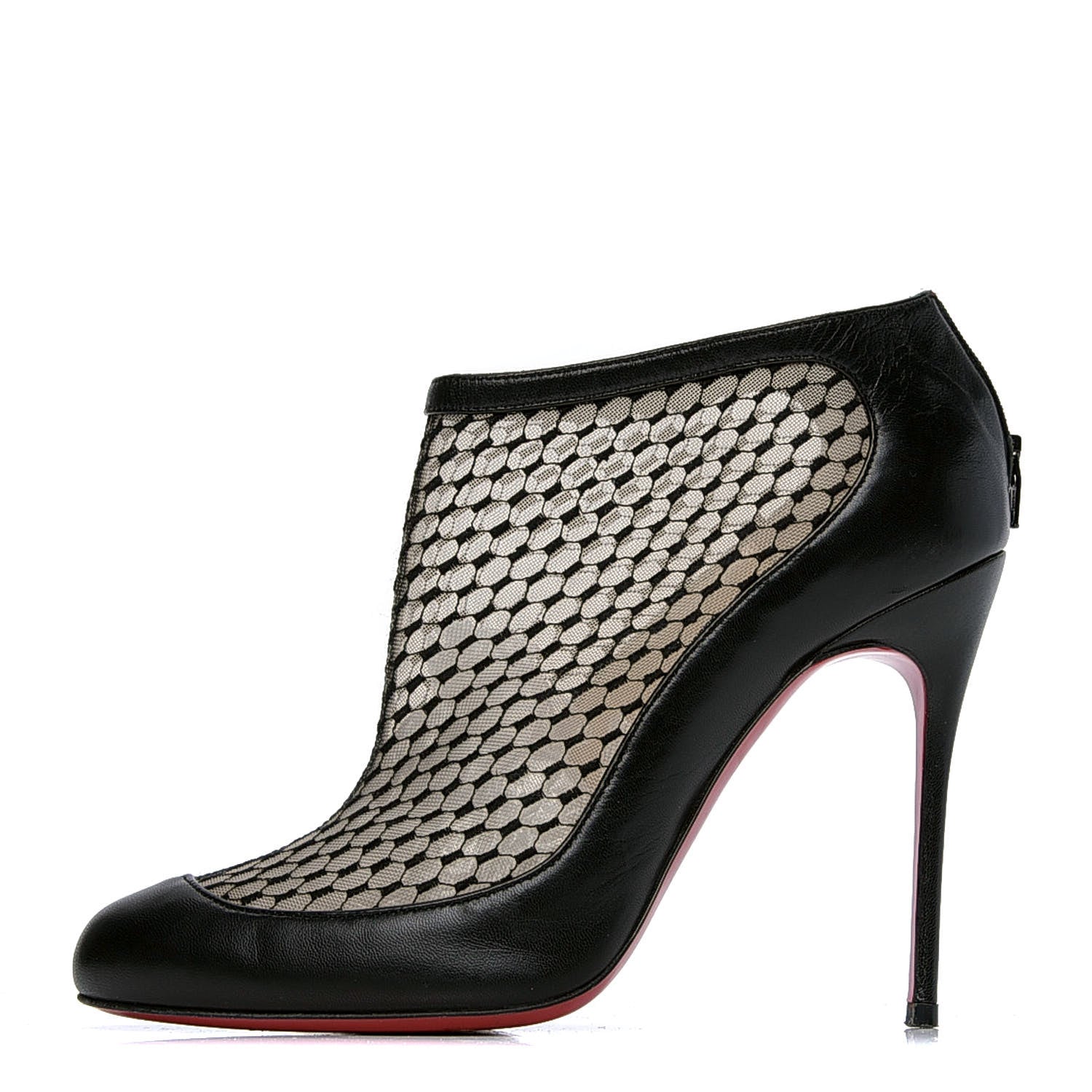Christian Louboutin Nappa Fishnet 100 Booties 37.5 Black 1 of 6