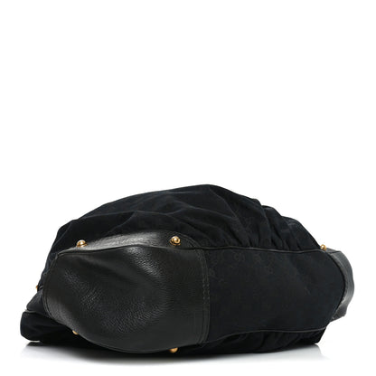 Gucci Monogram Large Jockey Hobo Black 4 of 12