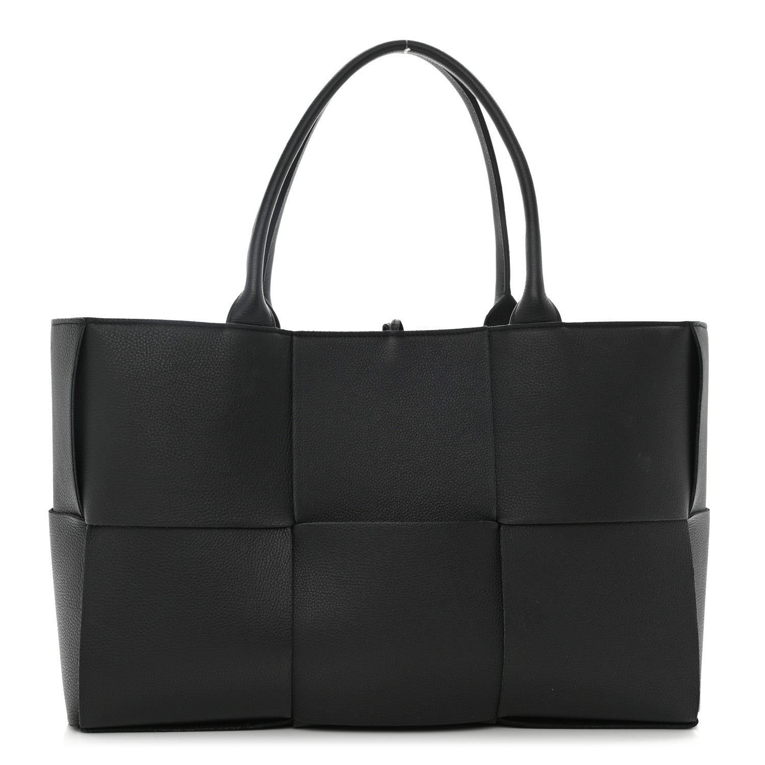Bottega Veneta Grained Calfskin Maxi Intrecciato Arco Tote Black 3 of 10