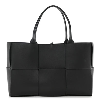 Bottega Veneta Grained Calfskin Maxi Intrecciato Arco Tote Black 3 of 10