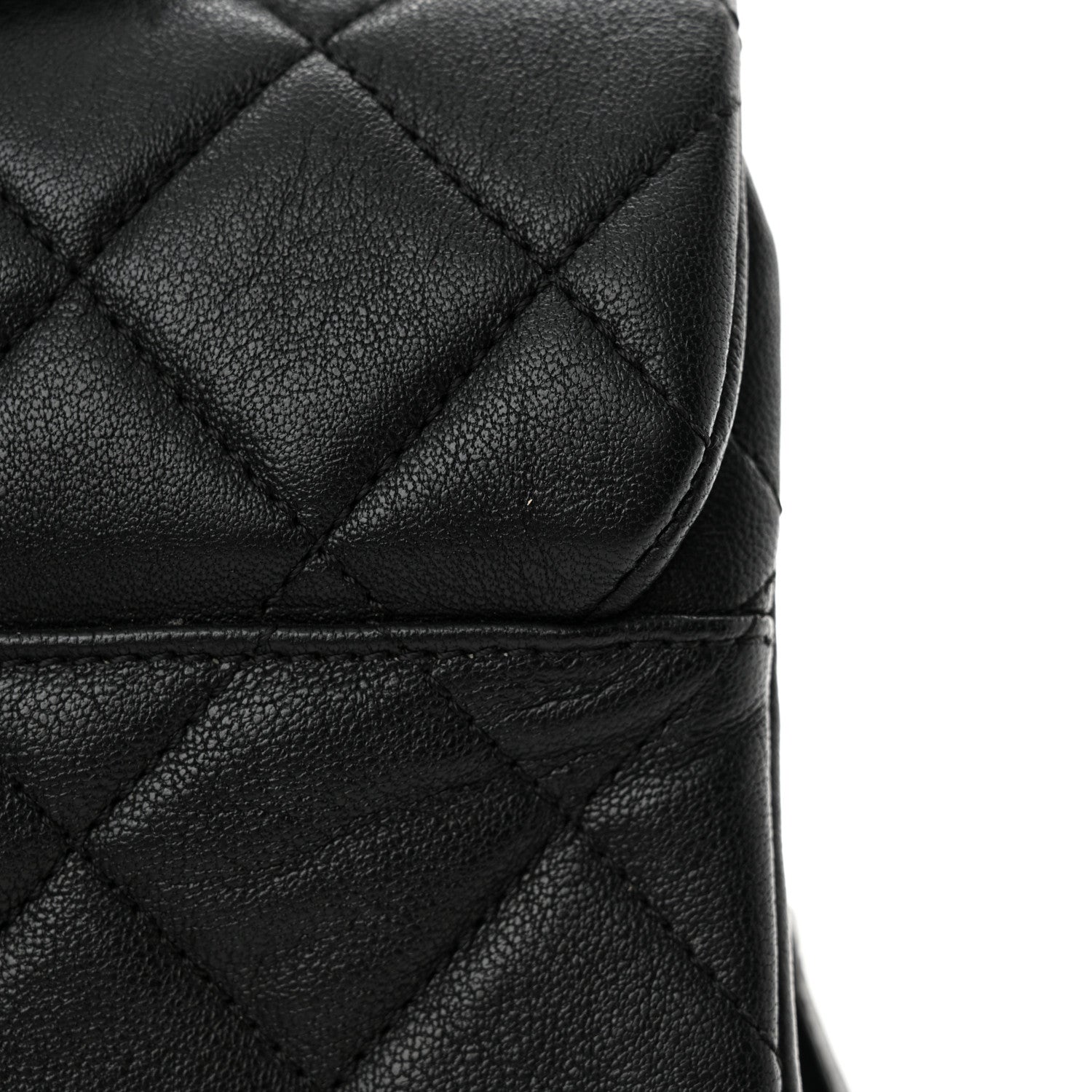 Chanel Shiny Sheepskin Quilted Small Trapezio Flap Black 14 of 15