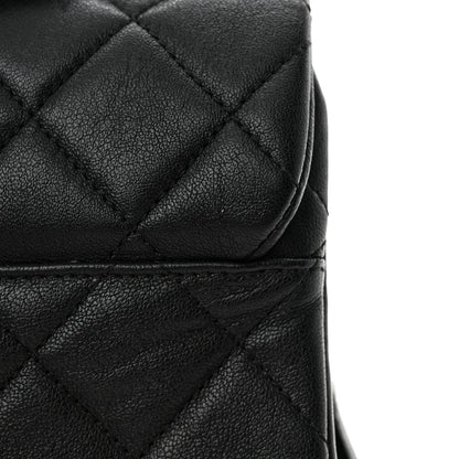 Chanel Shiny Sheepskin Quilted Small Trapezio Flap Black 14 of 15