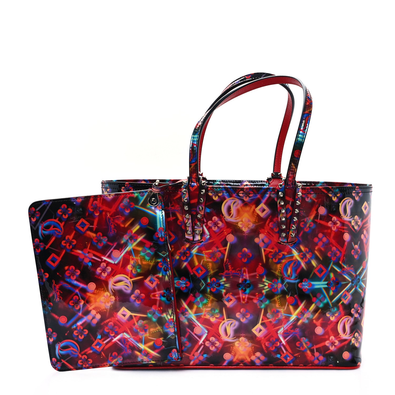 Christian Louboutin Patent Calfskin Small Discolaser Cabata Tote Multicolor 3 of 12