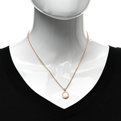 Bulgari 18K Rose Gold Diamond Mother of Pearl Carnelian BVLGARI BVLGARI Pendant Necklace 2 of 5