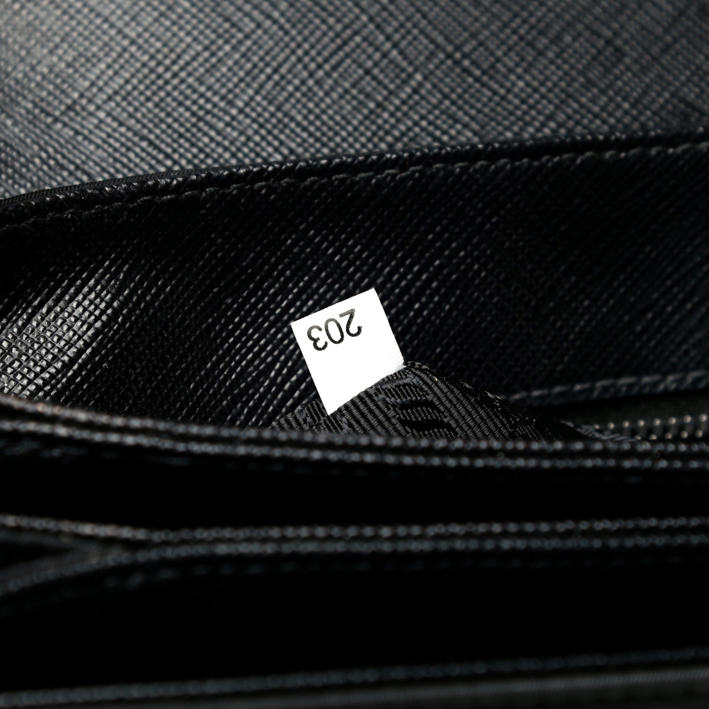 Saffiano Tessuto Nylon Chain Shoulder Bag Black