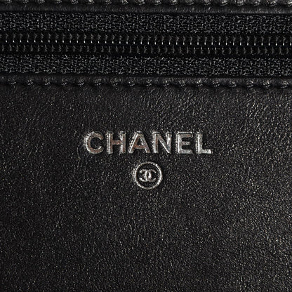 Chanel Lambskin Quilted Boy Wallet On Chain WOC So Black 6 of 9