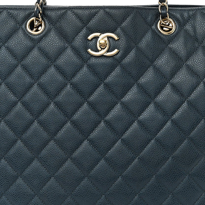 Chanel Caviar Quilted Large CC Shopping Tote Navy 8 of 16