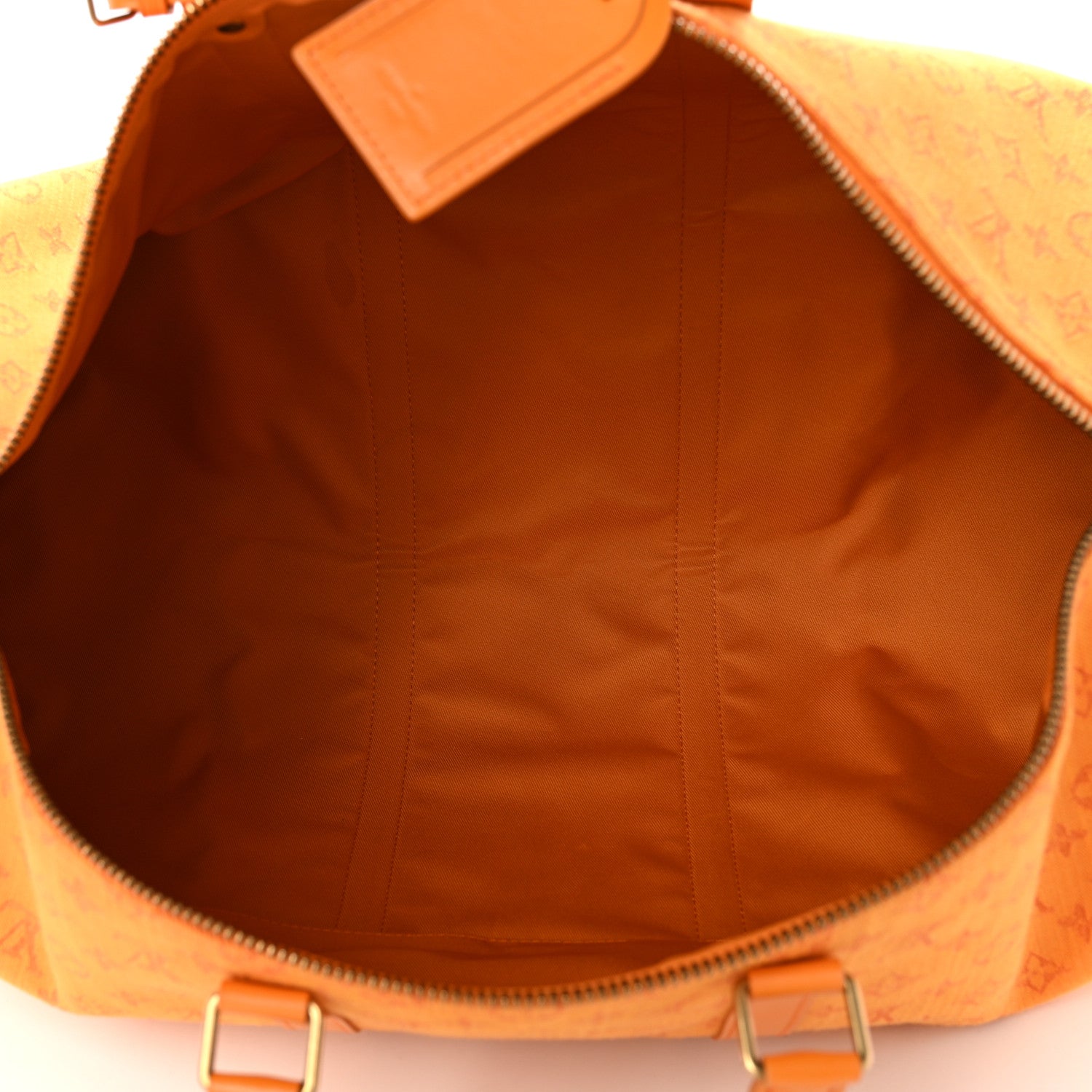 Louis Vuitton Denim Monogram Keepall Bandouliere 50 Ocre 4 of 13