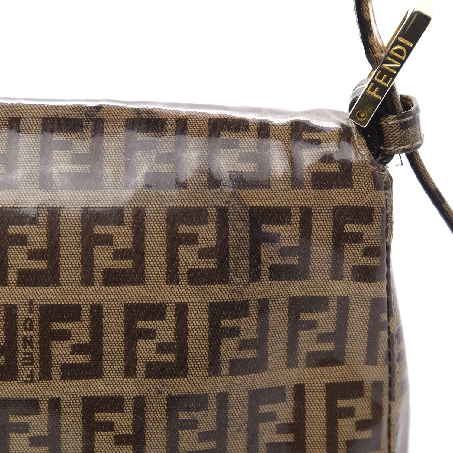 Fendi Vinyl Zucchino Baguette Tobacco 9 of 9