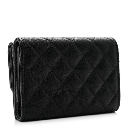Chanel Caviar Quilted Small Boy Flap Wallet Black 3 of 8