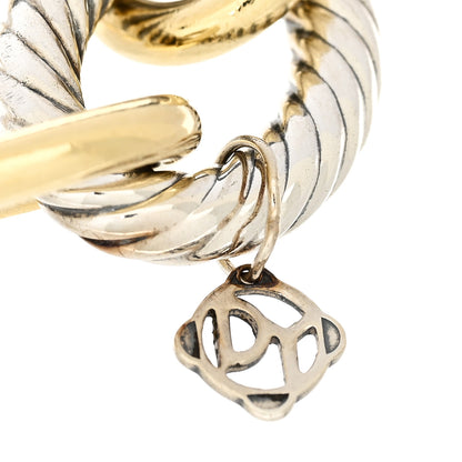David Yurman Sterling Silver 18K Yellow Gold 18mm Extra Large Oval Link Bracelet 3 of 4