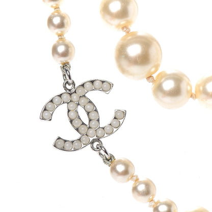 Chanel Graduated Pearl CC Long Necklace Gold 4 of 5