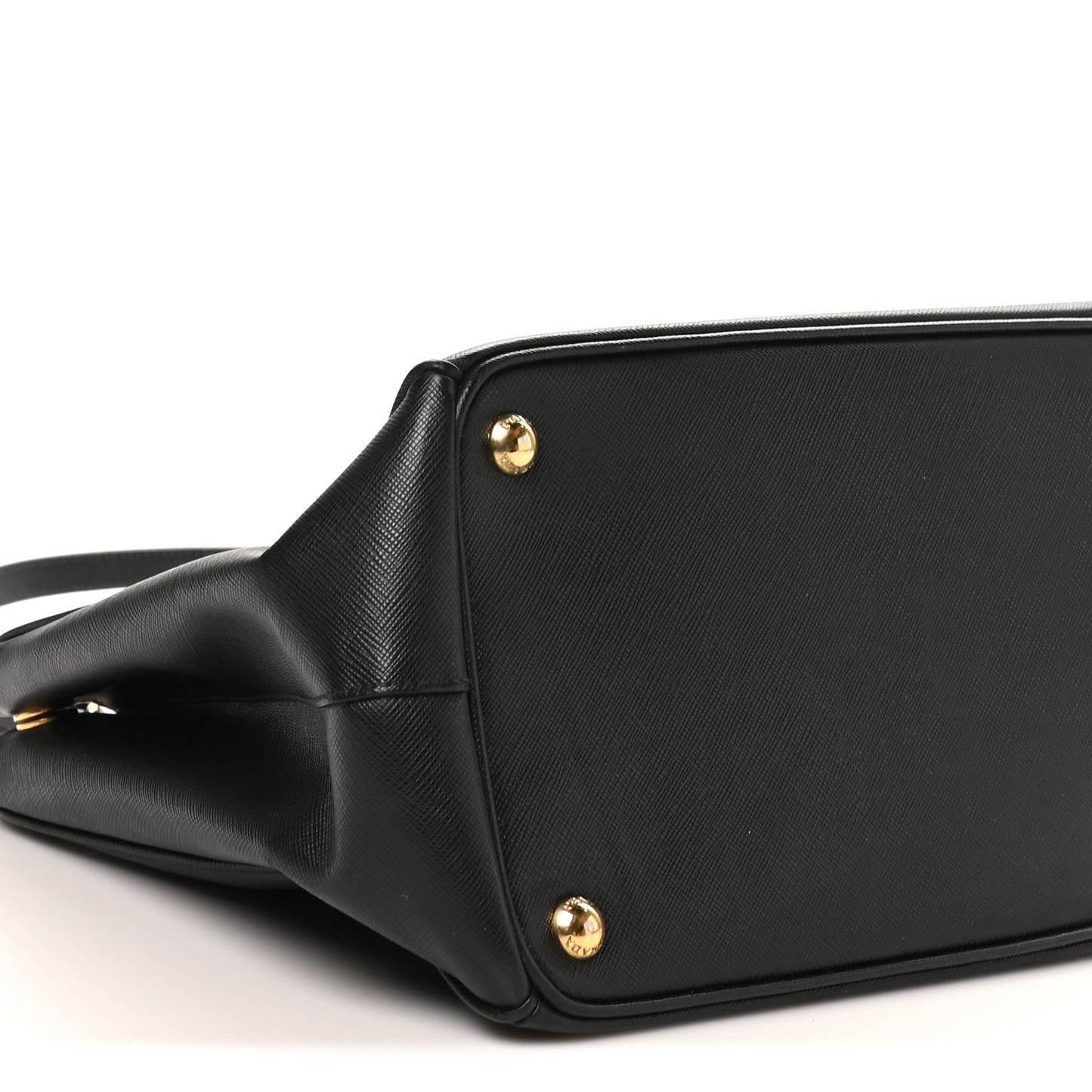 Saffiano Lux Medium Galleria Double Zip Tote Black