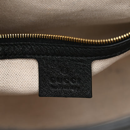Gucci Wonka Grain Calfskin GG Monogram Debossed Small Padlock Shoulder Bag Black 6 of 8