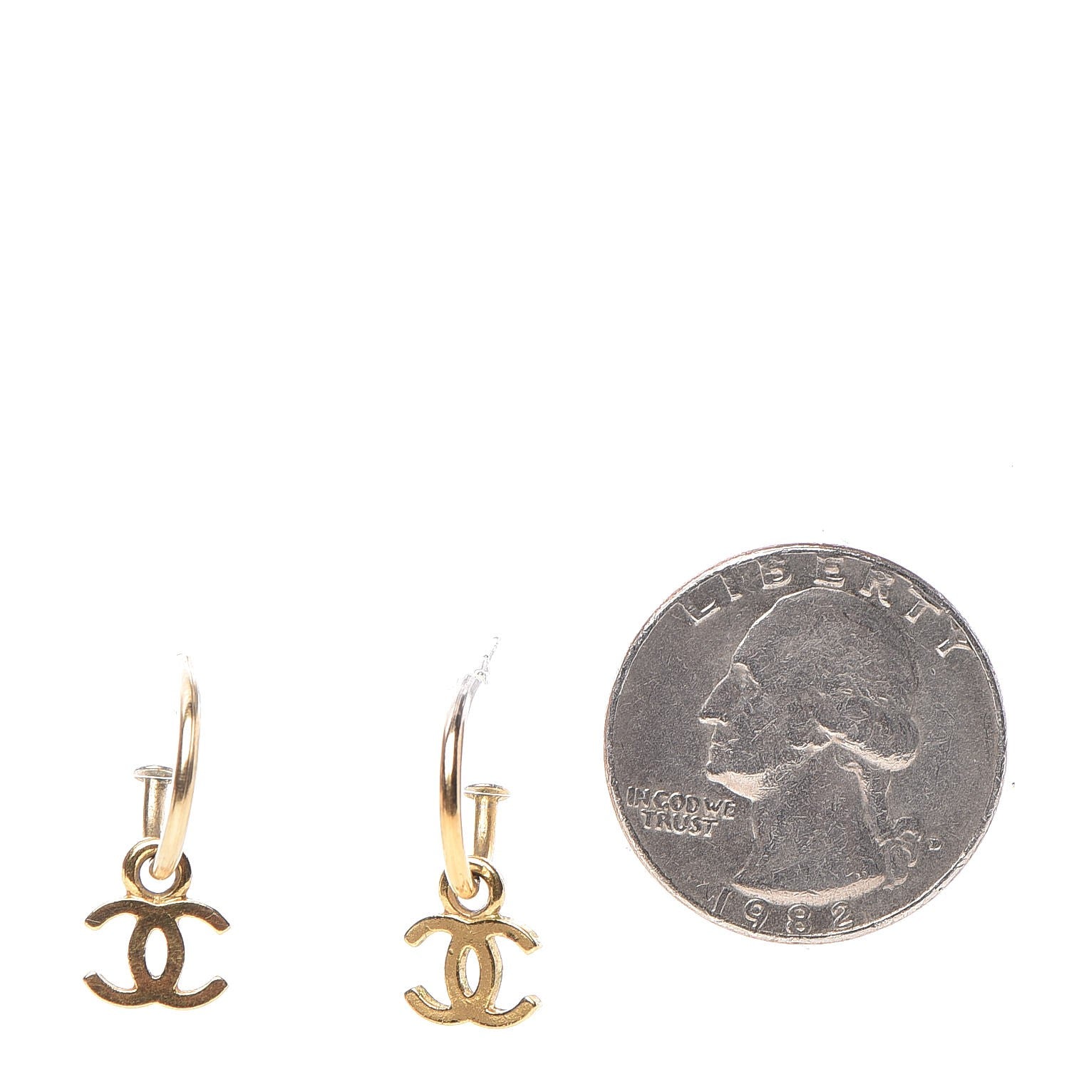 Chanel Metal Drop CC Earrings Gold 2 of 4