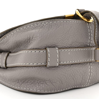 Chloe Grained Calfskin Small Marcie Saddle Bag Cashmere Grey 9 of 12