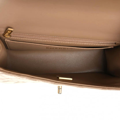 Chanel Lambskin Quilted Metal Mini Top Handle Rectangular Flap Beige 5 of 10