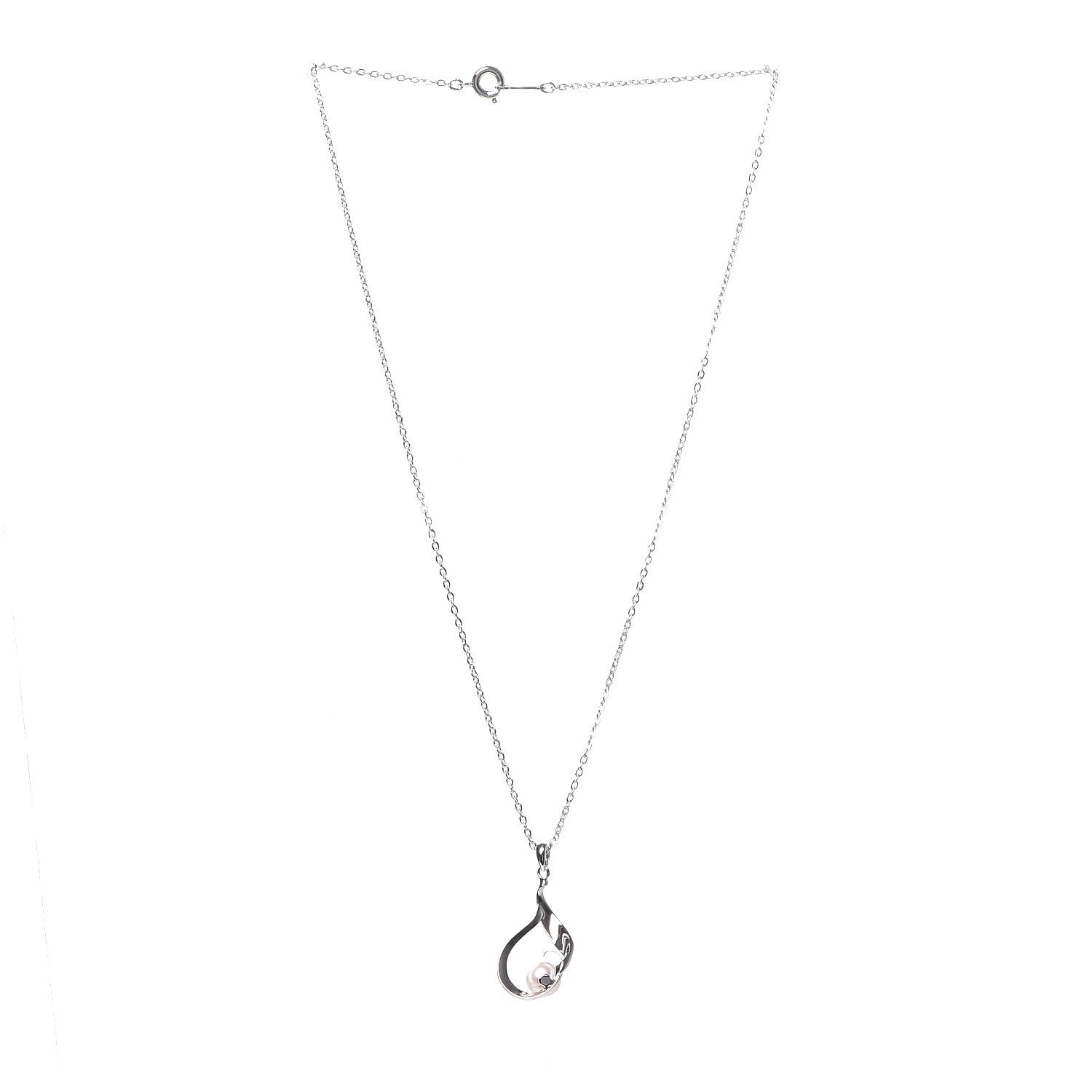 Mikimoto Sterling Silver Akoya Pearl 6mm Pendant Necklace 3 of 6