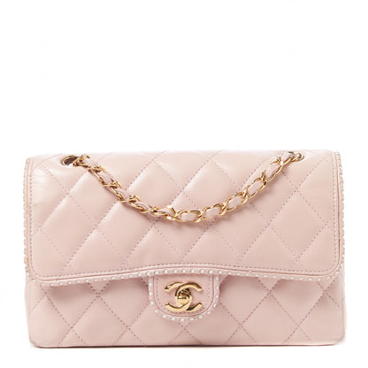 Chanel Lambskin Quilted Medium Single Flap Light Pink 1 of 9