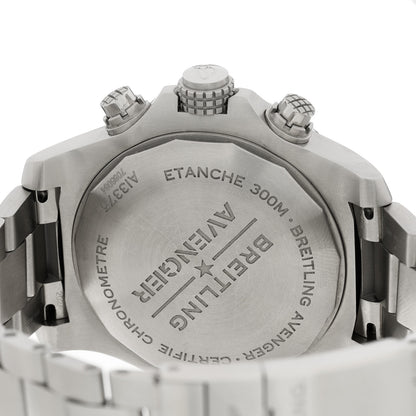 Breitling Stainless Steel 48mm Super Avenger Chronograph Automatic Watch Black A13375 4 of 5