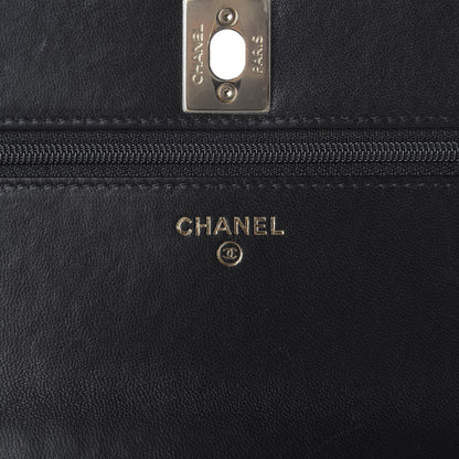 Chanel Lambskin Quilted Trendy CC Wallet On Chain WOC Black 8 of 10