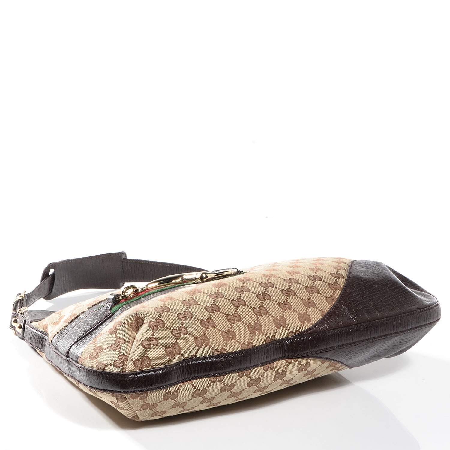 Gucci Monogram Hasler Hobo Dark Brown 3 of 7
