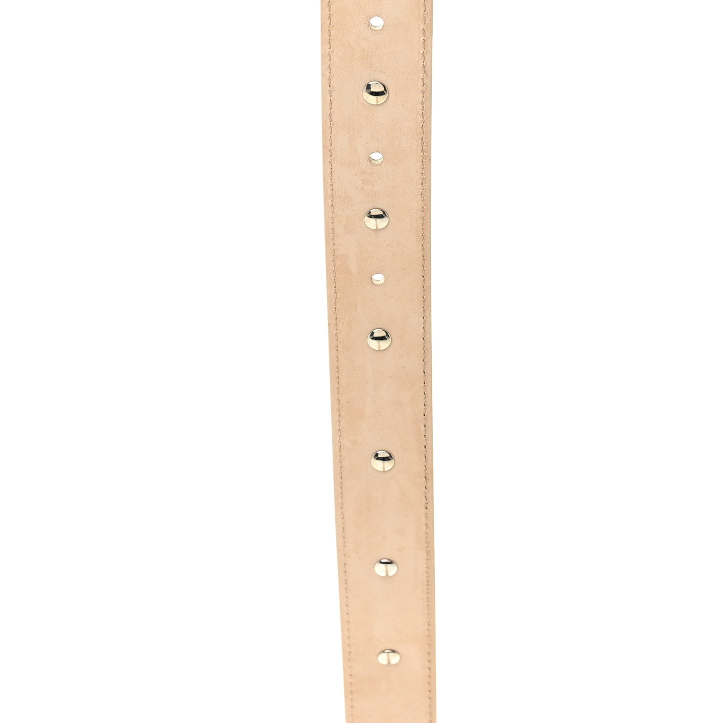 Calfskin Studded Benny Belt 80 32 Dark Ivory