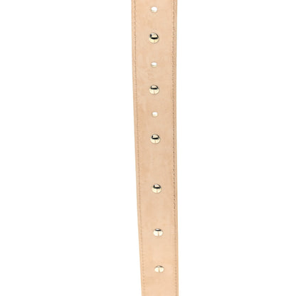 Khaite Calfskin Studded Benny Belt 80 32 Dark Ivory 6 of 6