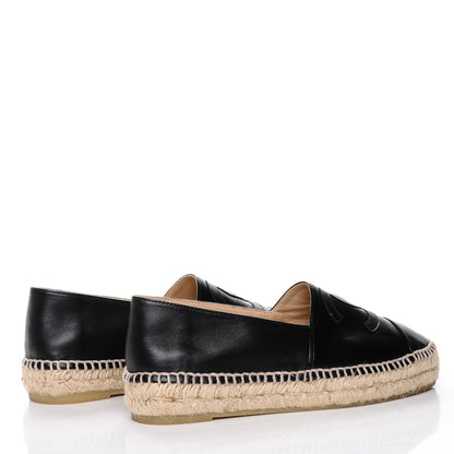 Chanel Lambskin CC Espadrilles 36 Black 3 of 9