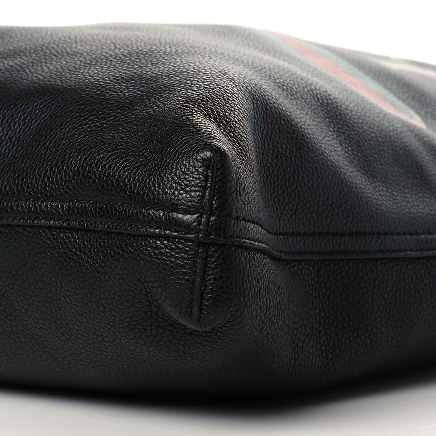 Calfskin Mens Logo Vertical Shopping Tote Black