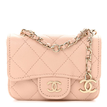 Chanel Caviar Quilted Mini Chain Belt Bag Light Beige 1 of 11