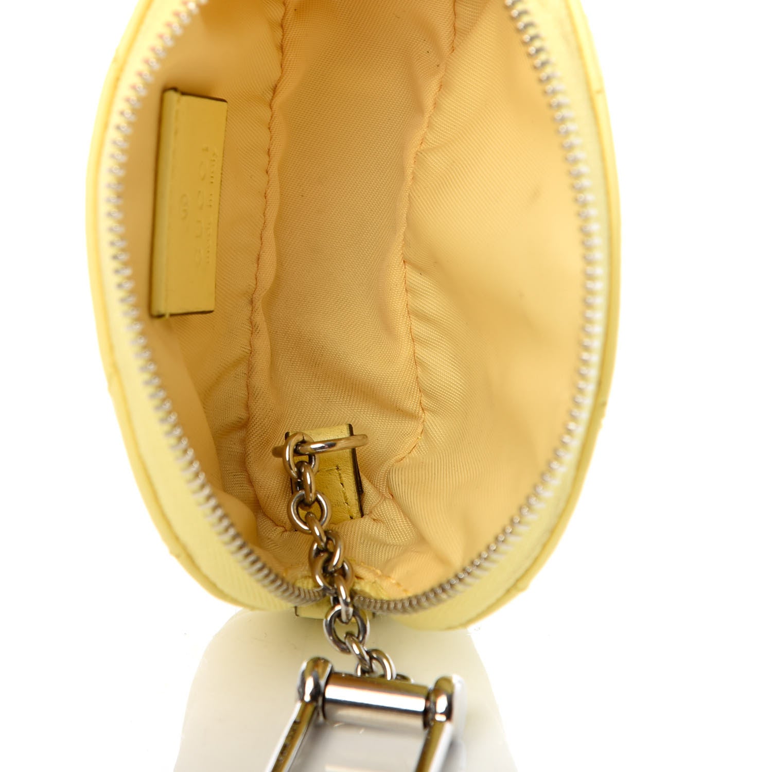 Gucci Calfskin Matelasse GG Marmont Key Pouch Banana 5 of 9