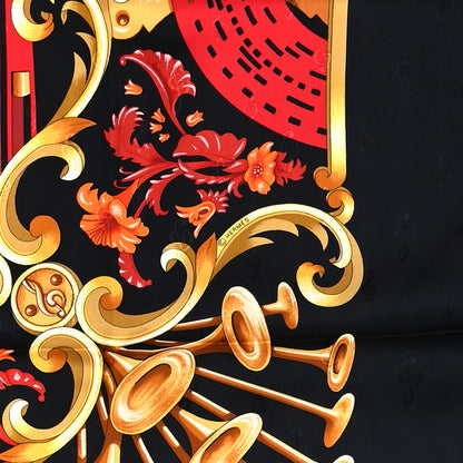Hermes Silk Orgauphone Et Autres Mecaniques Scarf 90 3 of 4