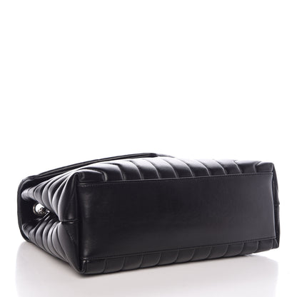 Saint Laurent Calfskin Y Quilted Monogram Medium Loulou Chain Satchel Black 5 of 10