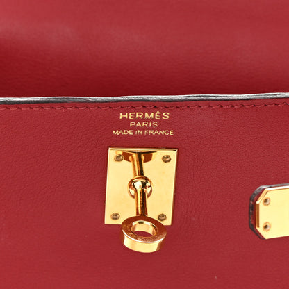 Hermes Swift Kelly Retourne 25 Rouge Grenat 6 of 15
